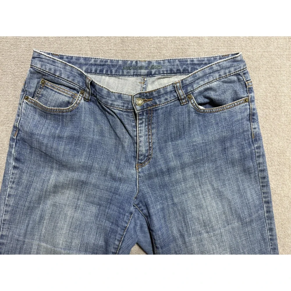 Michael Kors Jeans Womens 12 Bootcut Embroidered MK Pockets Medium‎ Wash Denim